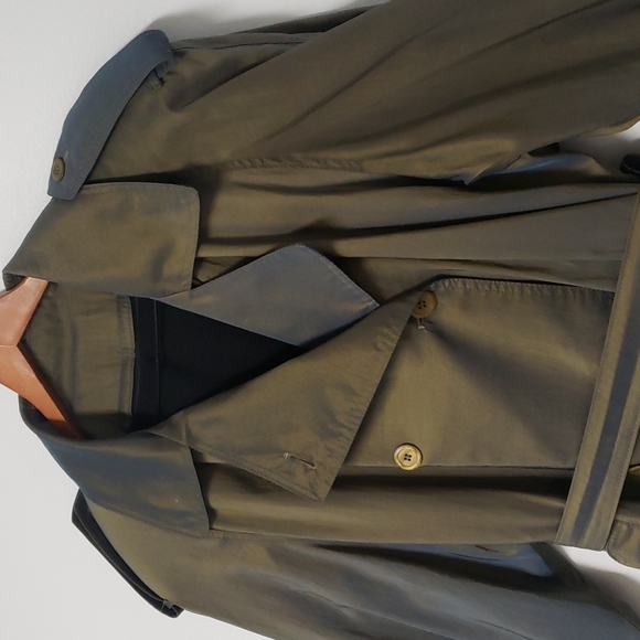 Vintage Degrees green iridescent trench coat - Picture 4 of 16